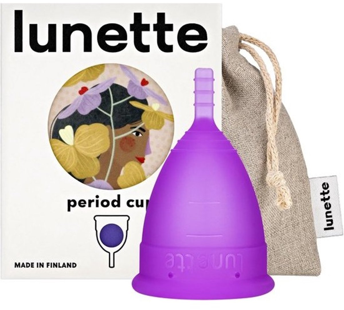 Menstruatie Cup Model 2 voor Matige tot Zware Bloedingen in Viooltint