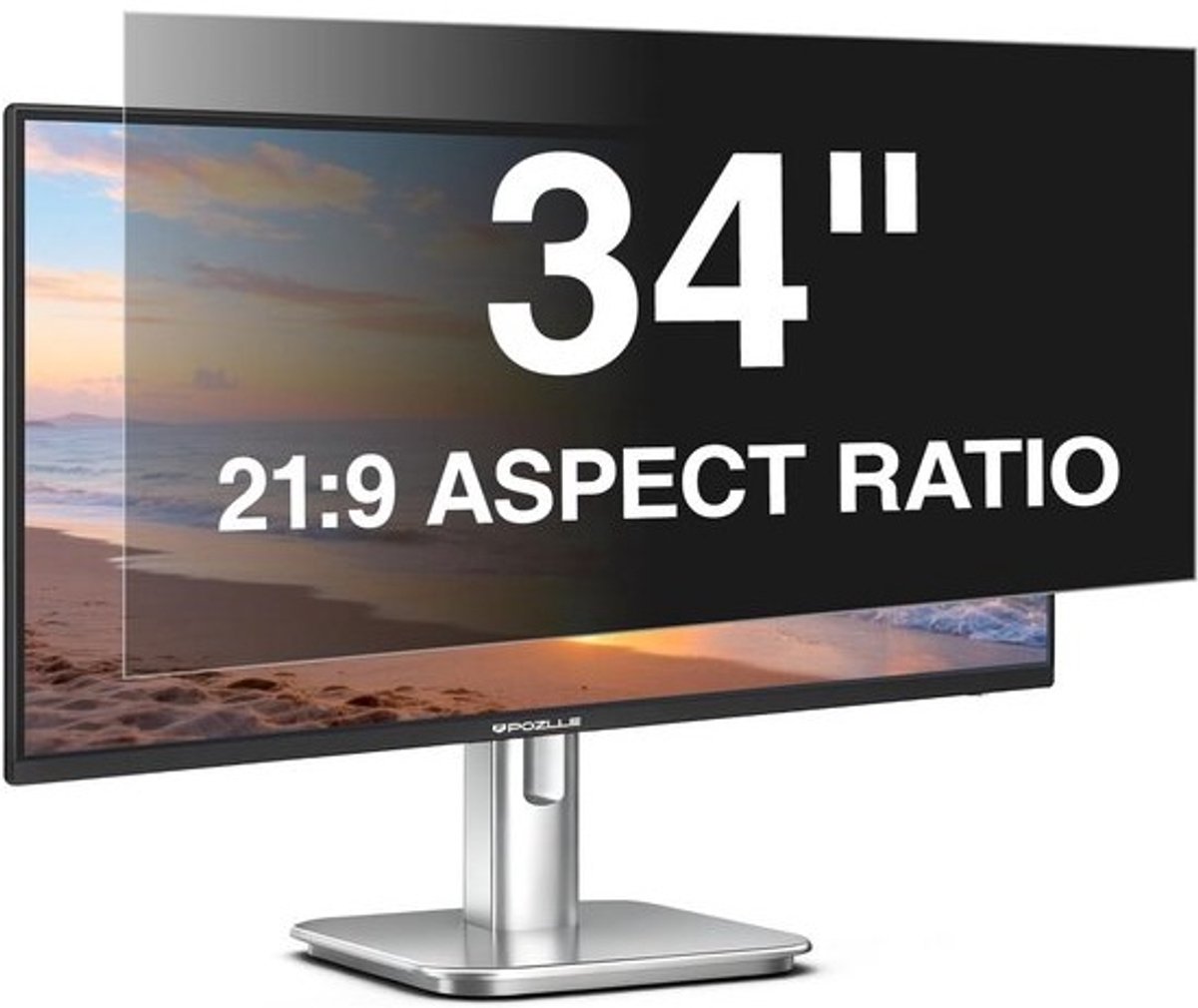 Privacyfilter voor 34 Inch 21:9 Monitor met Blauwlichtfilter en Antireflectie