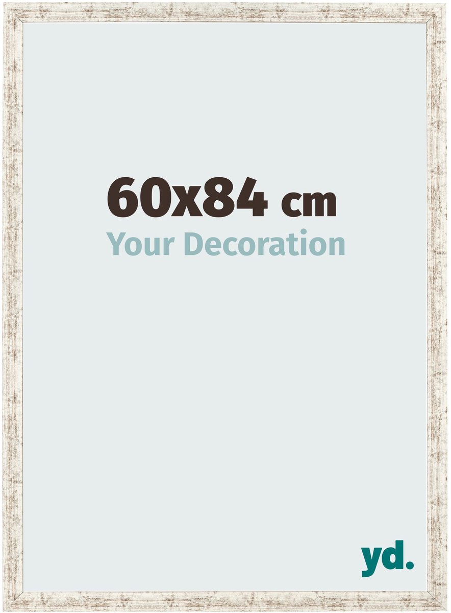 Your Decoration - Fotolijst 60x84 cm - MDF - Wit Vintage - Bologna