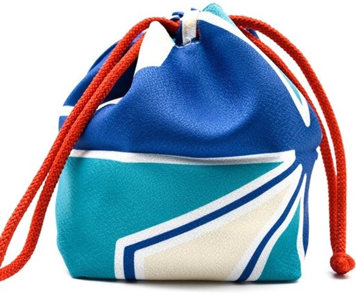 Japanse Trekkoordtas Stijlvol Kimono Handtasje met Bloesem Patroon - Cadeau & Sieradentas