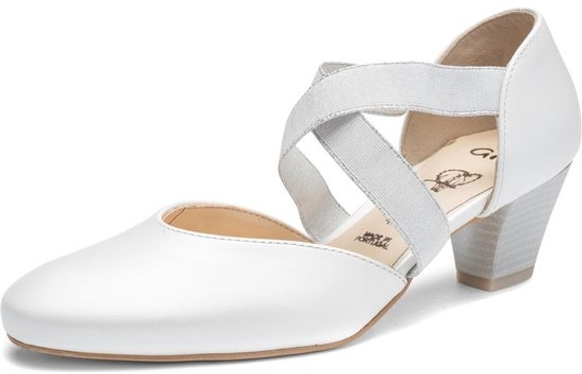 Elegante zwarte dames pumps met elastische kruisband voor comfort