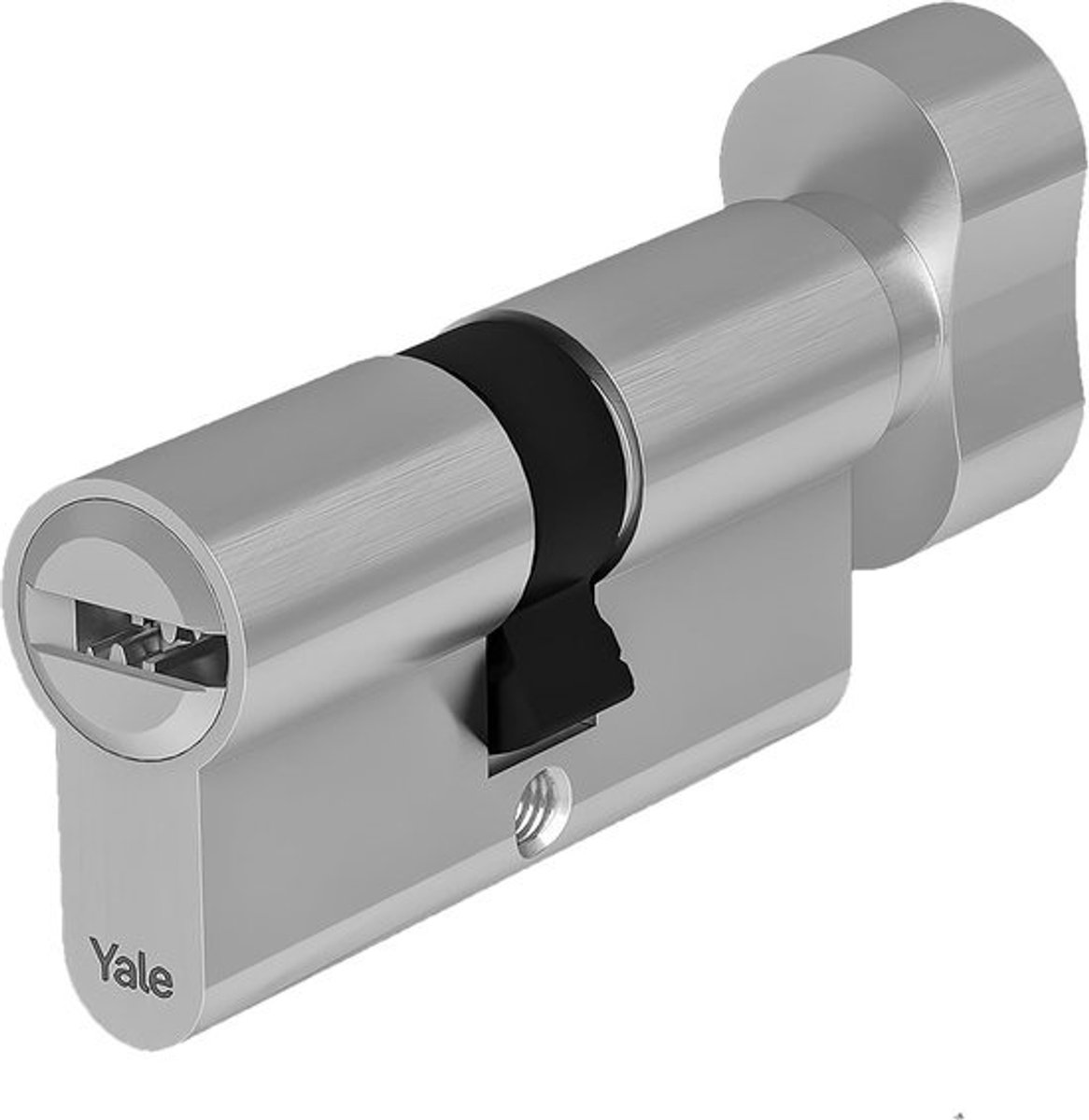 Veiligheidscilinder met knop - Deurslot cilinder - Huis beveiligen - Anti-picking design - 30/50 mm - Vernikkeld