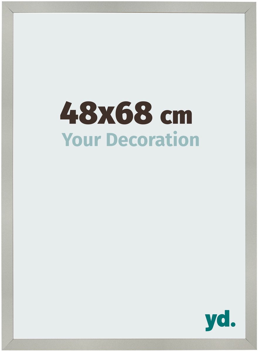 Your Decoration - Fotolijst 48x68 cm - MDF - Zilver Mat - Bologna