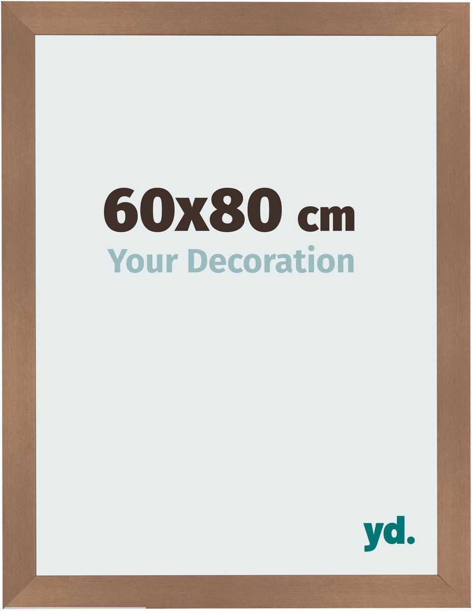 Your Decoration - Fotolijst 60x80 cm - MDF - Koper Decor - Bologna