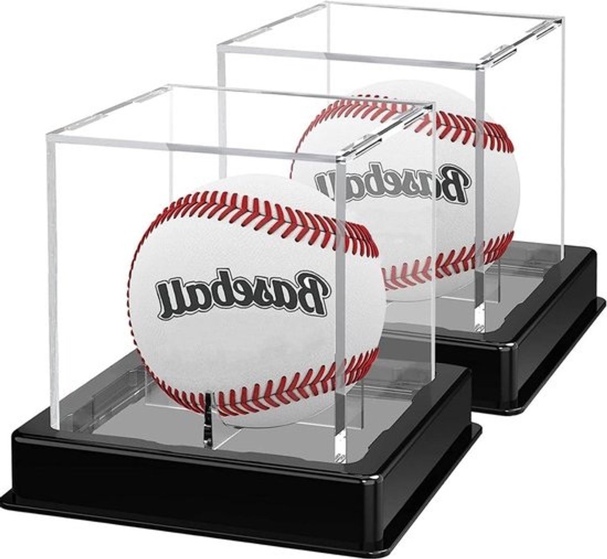 Honkbal Vitrine - Bal Display - Verzamelingen Tonen - UV Bescherming - 10.6 x 10.6 x 10 cm - Transparant
