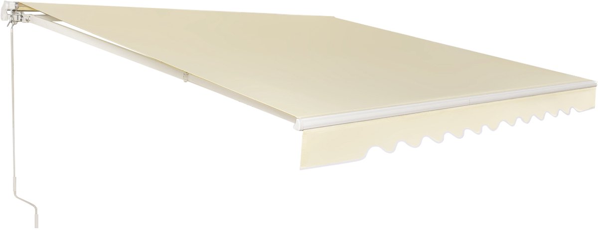 SureDeal® - Luifel - Oprolbaar Zonnescherm Aluminium - Binnenplaats - Zwengel - Waterdicht Polyester Handmatig - 3x2,5 cm - Beige