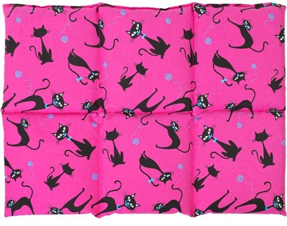 Koolzaadkussen 40x30 cm - Thermokussen voor Warmte/Koudebehandeling - 6 Vakken - Katoenen Kruidenkompres voor Rug, Buik, Voeten - Natuurlijke Warmtezak