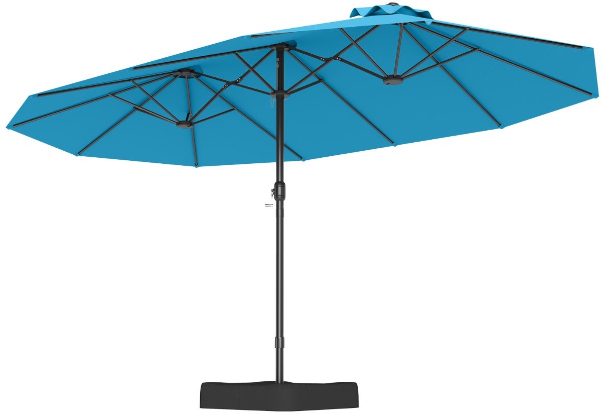 SureDeal® - Parasol - Terrasparasol - Voet Zwengel Sterke - Buiten Rechthoekige - Terras Tuin - 470x285x261 cm - Beige