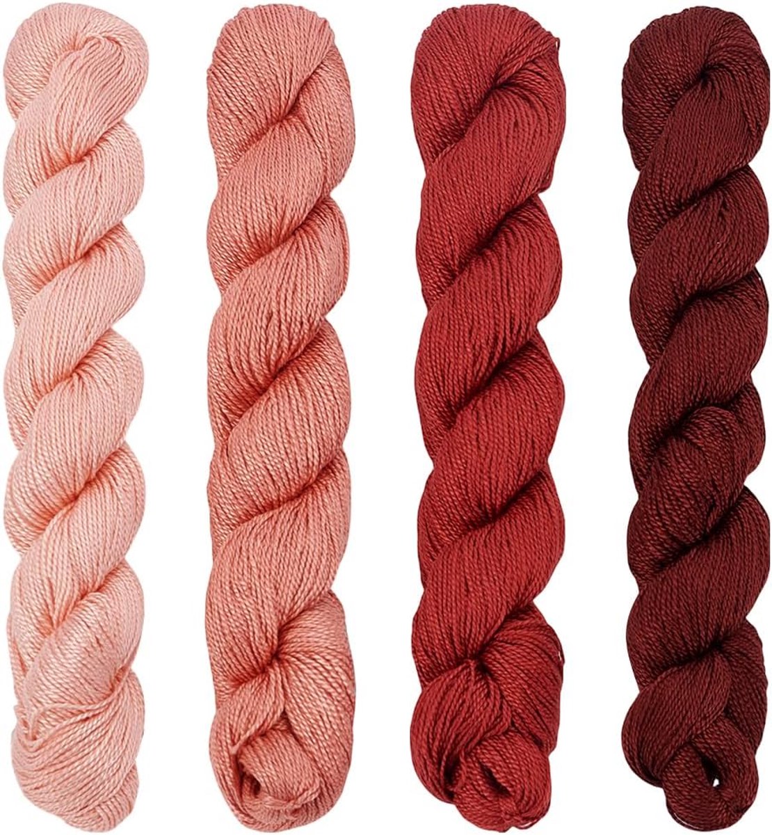 4 Stks Sashiko Draad Sashiko Skein 100 M* 4 Kleuren (Rood) Katoen Borduurgaren Japanse Quilten & Borduurwerk Sashiko Kit Benodigdheden Naaigaren