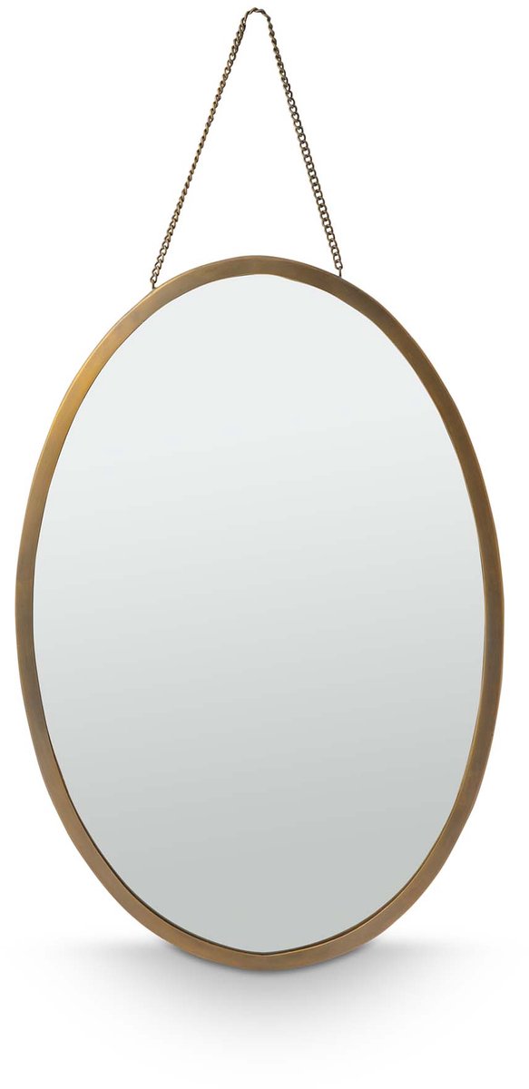 vtwonen - Spiegel Ovaal - Metaal - Goud - 40x60 cm