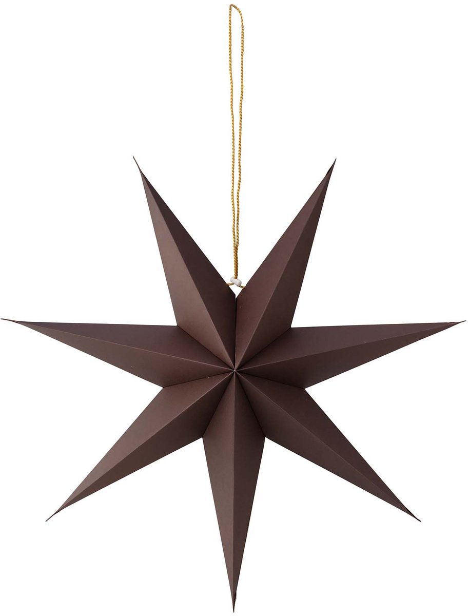 vtwonen - Kerstster - Papier - Donkerbruin - 60x16 cm