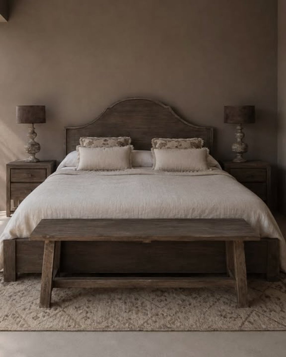LUKSA|BED|BEDOMBOUW INCL. LATTENBODEM| 180X200 CM|LANDELIJK BED| ROMANTISCH BED| IN DELEN GELEVERD