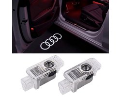 Instapverlichting Geschikt voor Audi – Audi Ringen Logo – LED Deurverlichting – Set van 2 – Plug & Play