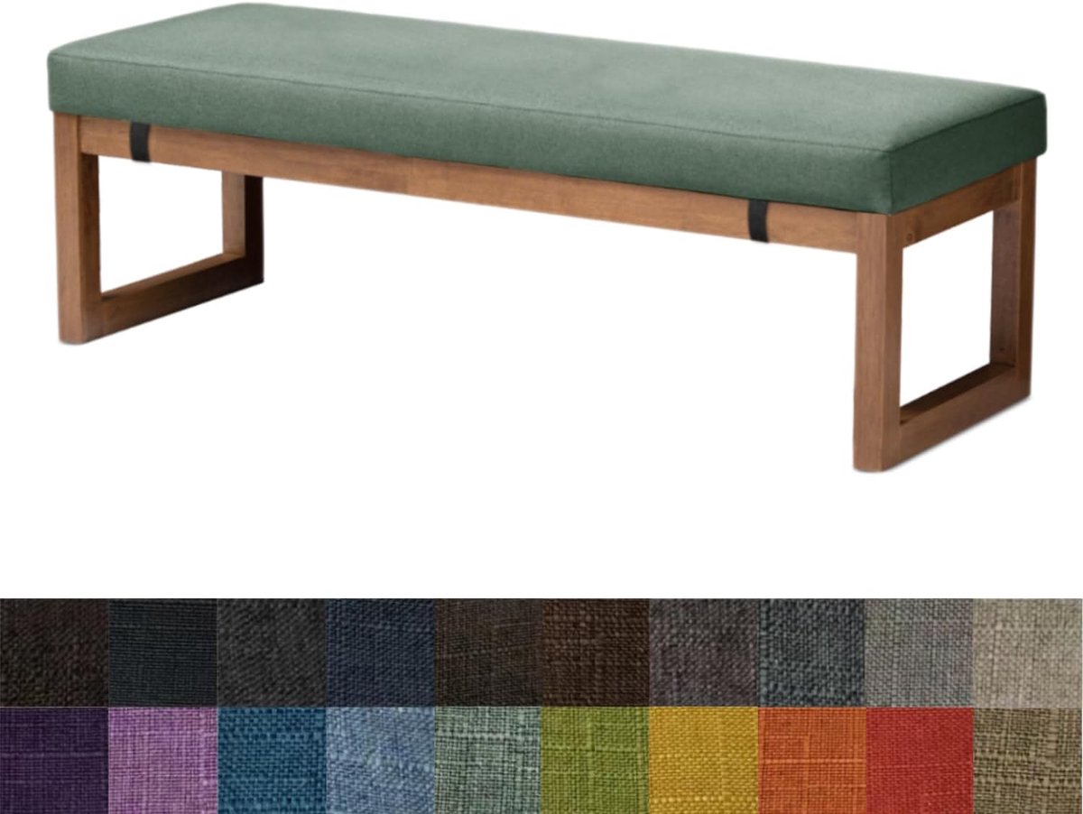 Bankkussen Zitkussen Kussen Voor Bank Keukenbank Tuinbank Eetbank Vensterbank Stoelkussen (100X40X5CM Agaat groen)