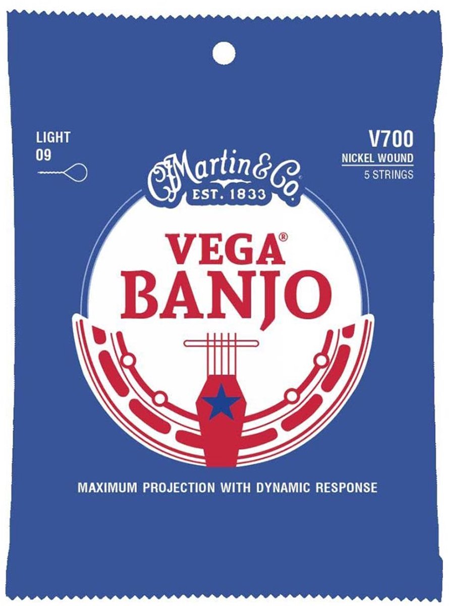 Martin V700 Vega Banjo Snaren voor 5-Snarige Banjo (9-20)