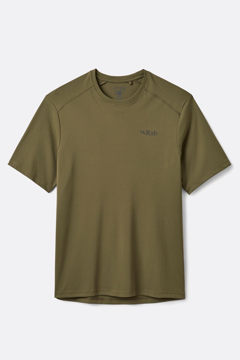 RAB Force Tee pebble Groen