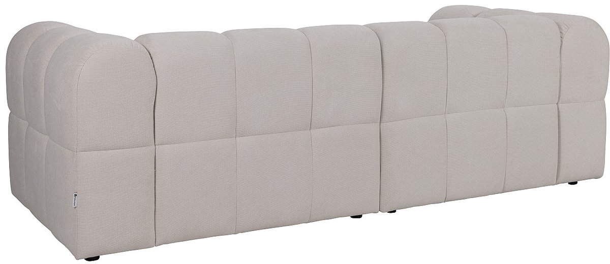 Vente-unique Zitbank 3 plaatsen in Getextureerde stof Beige RIMALO