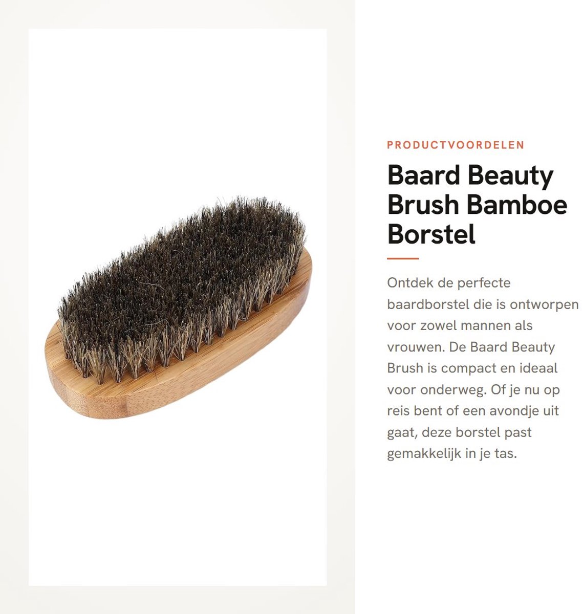 Dailygoods- Haarborstel Bamboe - Baardborstel - Reishaarborstel - Antiklit - Comfortabele Massage - Duurzaam Materiaal