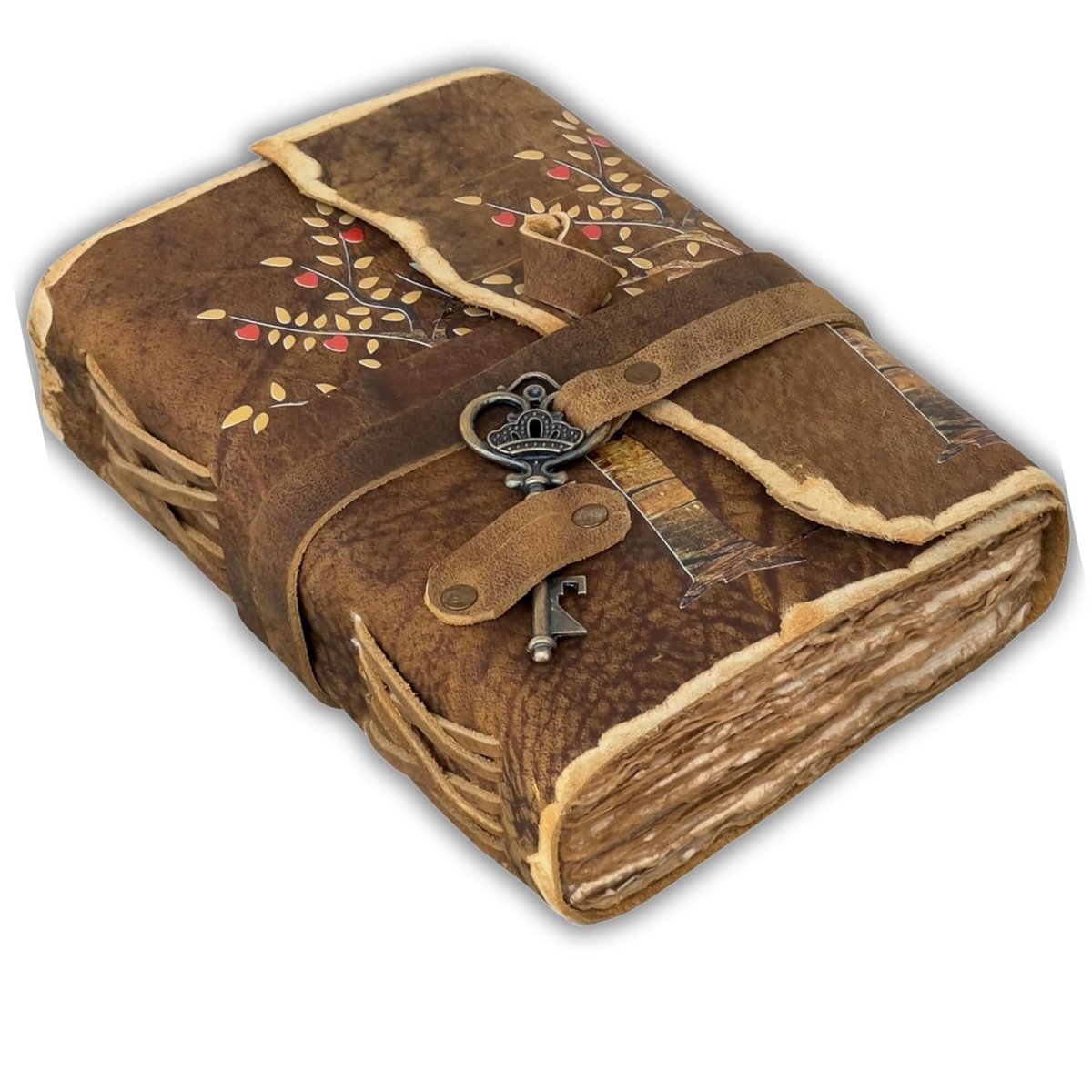 Dailygoods- Dagboek met levensboom print - Notitieboek met handgemaakte pagina's - Duurzaam papier - Geschikt voor tekenen - Cadeau voor mannen/vrouwen