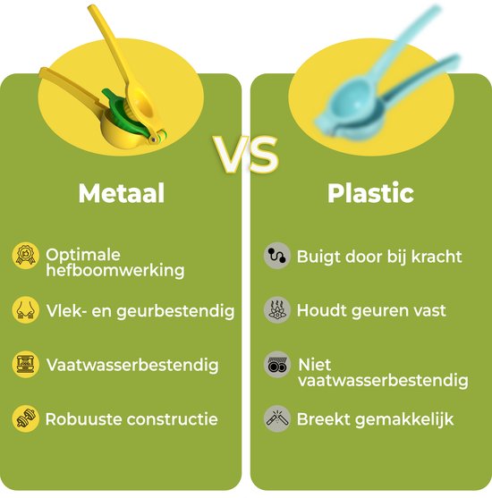 HI NATURE™ Citruspers - Citroenpers - Limoenpers - Handmatige Citroenpers - Lemon squeezer - Citrusknijper - Fruitpers - Sinaasappelpers van hi — afbeelding 3