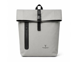 Voyagoux® Rolltop Rugzak 20 tot 30L - Met Laptopvak - Verstelbare Backpack - Reistas - Waterafstotend - Grijs