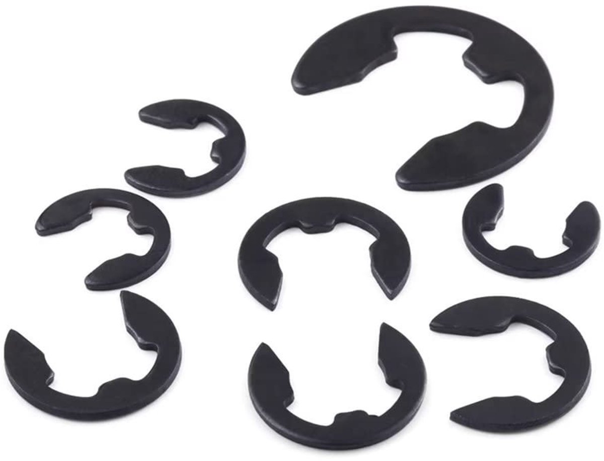 Dailygoods- Borgring 11mm - E-Clip - Externe Borgringen - 40 Stuks - Mangaanstaal - Eenvoudig te Installeren