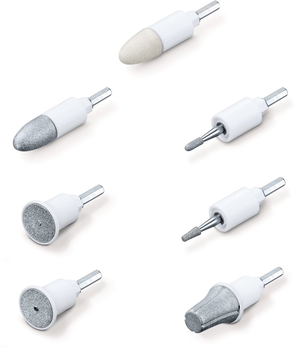 Sanitas SMA 35/SMA 36 - Nabestelset 7 opzetstukken - Voor de SMA 35 / SMA 36 Elektrische Nagelvijl - Nagelfrees
