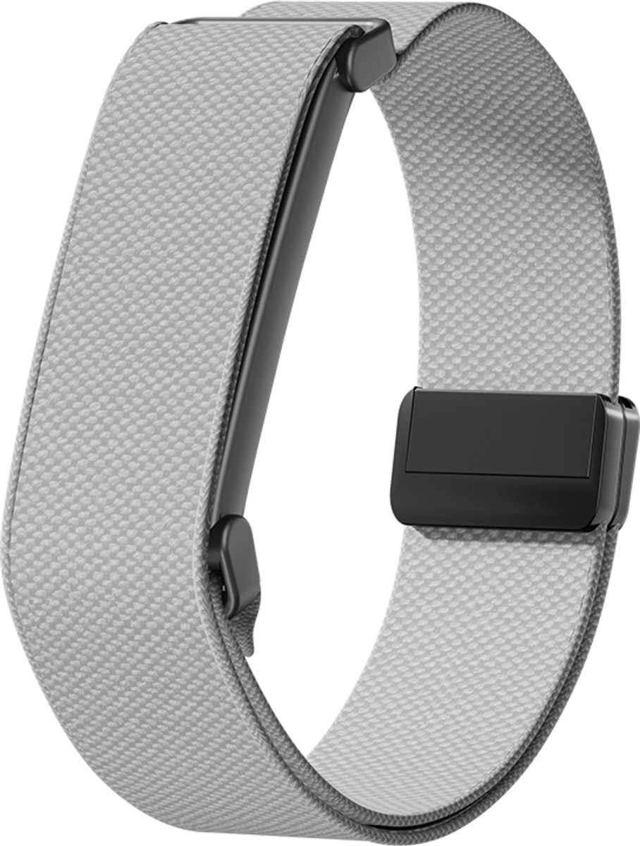 Stravo Nylon Bandje met Magnetische Sluiting – Traploos Verstelbaar – Geschikt voor Fitbit Air – Ademend Sport Horlogebandje – Grijs