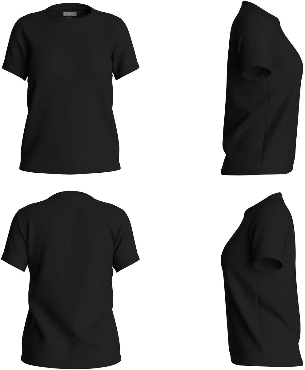Dames-T-shirt Kappa Jenna Zwart