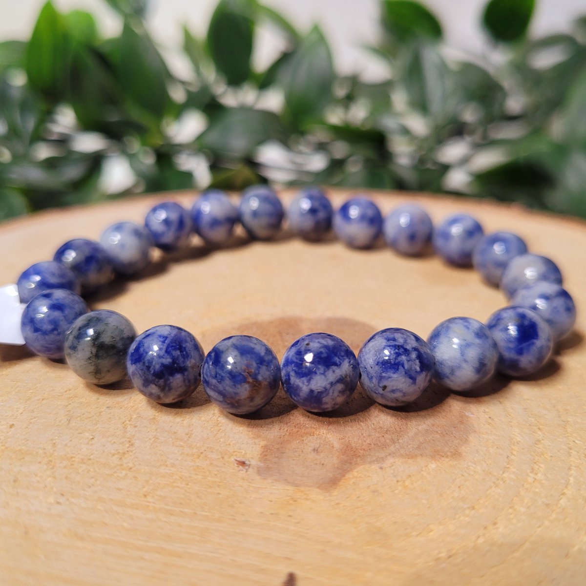 Sodaliet Edelsteen Armband 8mm - Kogelarmband - Kralenarmband