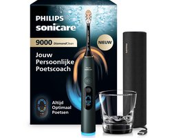 Philips Sonicare Next-Generation DiamondClean 9000 Elektrische Tandenborstel – met Volledige Poetsbegeleiding, Smart Pressure Feedback en 21 Poetsinstellingen, Midnight Green, HX9213/84