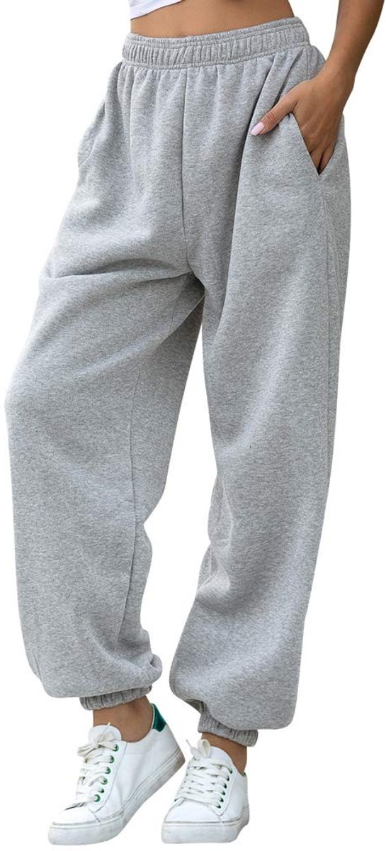 Dailygoods- Trainingsbroek Dames Effen - Harem Joggingbroek - Taps Toelopende Pijpen - Fleece - Met Zakken - Elastische Tailleband
