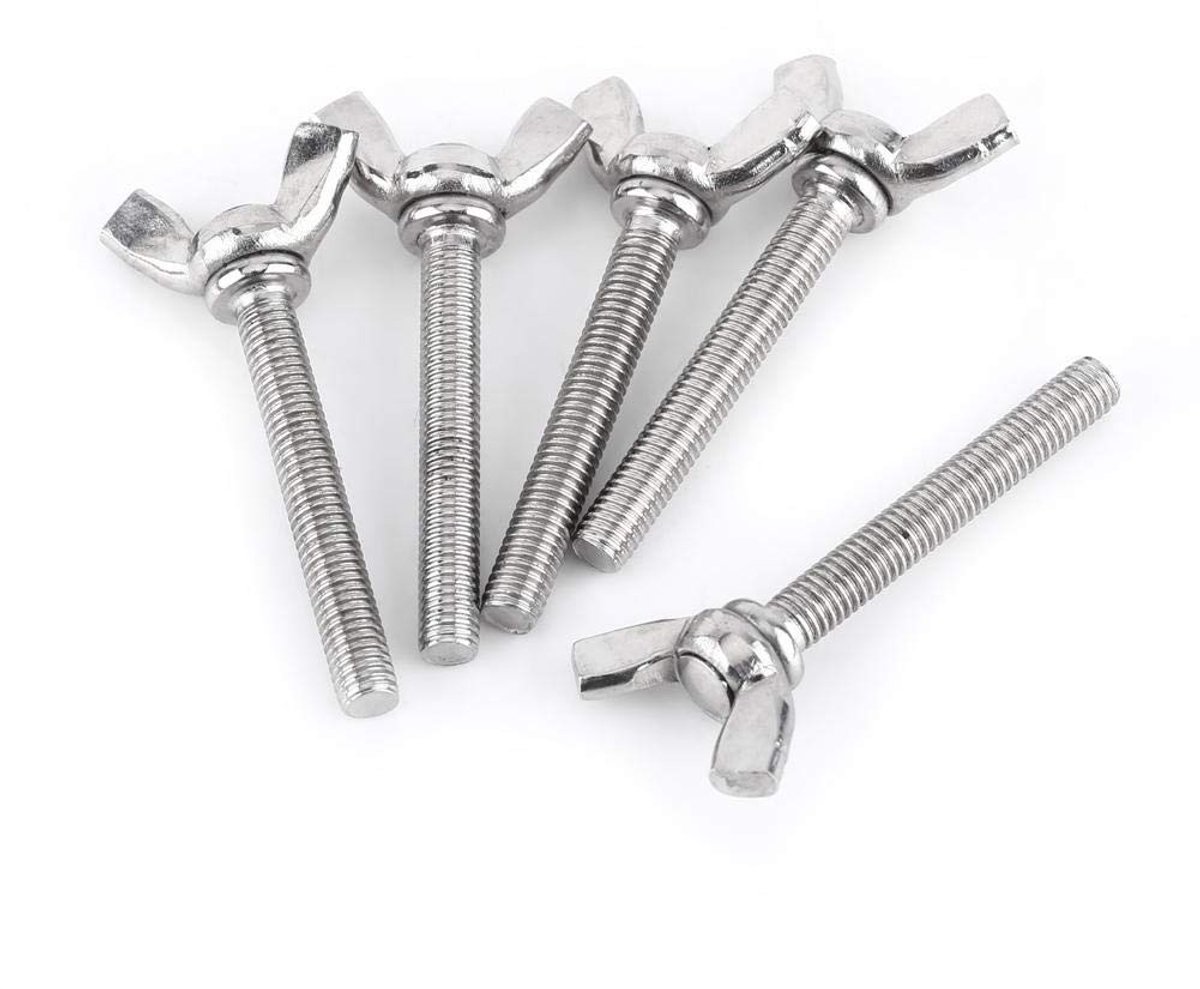 Dailygoods- Vlinderschroeven 5-delig - Roestvrij Staal 304 - Machinesluiting - Vleugelbouten - Herbruikbare Verpakking - 8 Lengtes beschikbaar - Bevestigingsschroeven