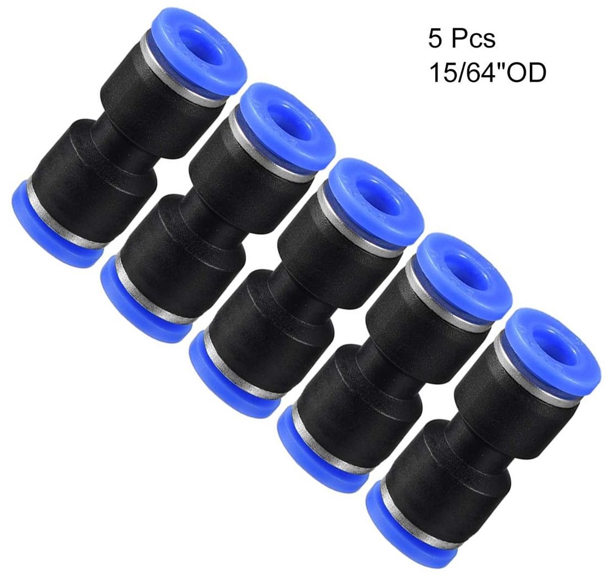 Dailygoods - Pneumatische Snelkoppelingen voor 6mm Luchtleidingen (5 stuks)