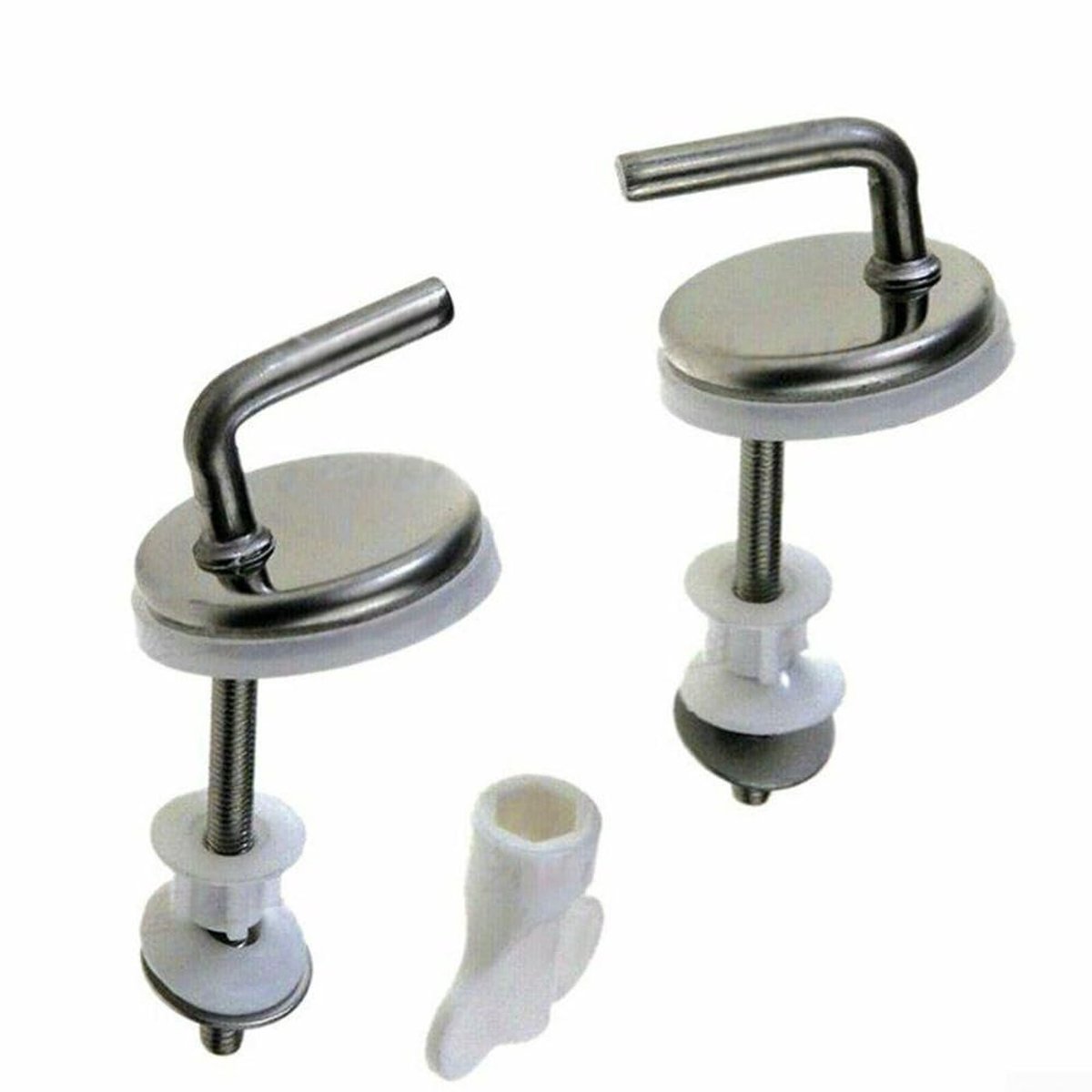 Dailygoods- Toiletbril Scharnieren Roestvrij Staal - Toilet Cover Scharnieren - Vervangingsscharnieren - Eenvoudig te Installeren - Verstelbare Accessoire - Duurzaam in Gebruik - Wc Scharnieren