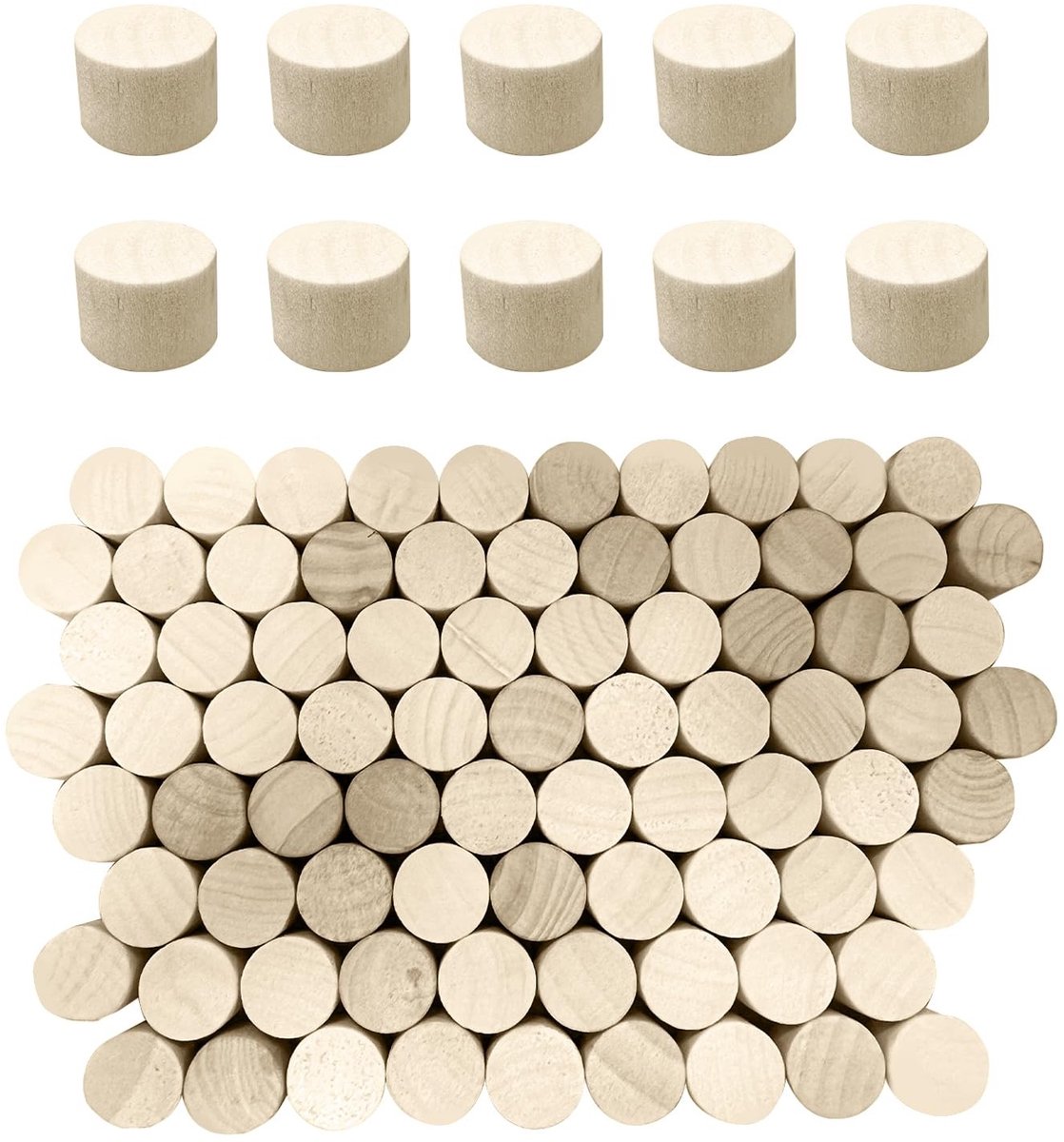 Dailygoods - Kurkpluggen, 80 Stuks, 20 x 15mm, Houten Pluggen voor Schroefgaten, Houten Pluggen, voor Repareren van Oppervlakken, Repareren van Meubels, Glazen Fles,Handgemaakte DIY