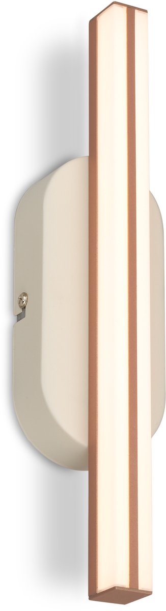 BRILONER Ruth - Wandlamp binnen woonkamer - design lamp - warm wit licht - plafondlamp - warm grijs & koffie - 30cm