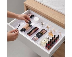 Make INDECOR -up Lade Organizer Bakjes 14 - Lade Verdeler / Lade Indeling – Cosmetica & Keuken Organizer – Transparant - 14 stuks