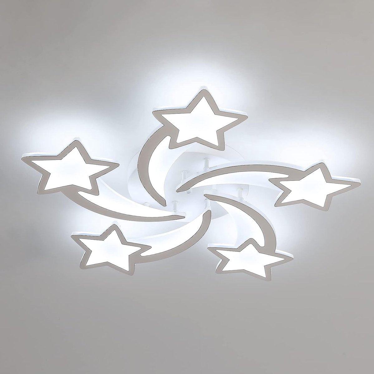 Riserva LED Plafondlamp Meteor Design - 60W - 6700 lm - 6500K Koel Wit - Wit - Moderne Design Plafonnière voor Woonkamer, Slaapkamer, Eetkamer en Keuken