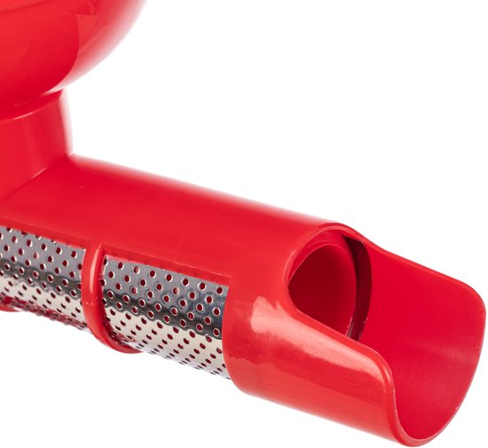 KADAX Handmatige tomatenpers, puree-molen van roestvrij staal en kunststof, tomatensapcentrifuge, puree-machine met handkruk, trechter, pureezeef, tafelklem van kadax — afbeelding 5