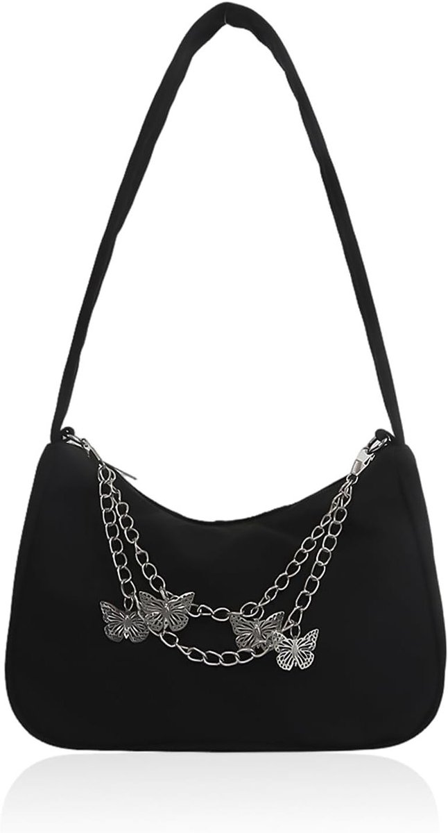 Stijlvolle Retro Schoudertas voor Dames, Kleine Handtas voor Meisjes, Ideaal voor Dagelijks Gebruik en Mini Opslag, Zwart