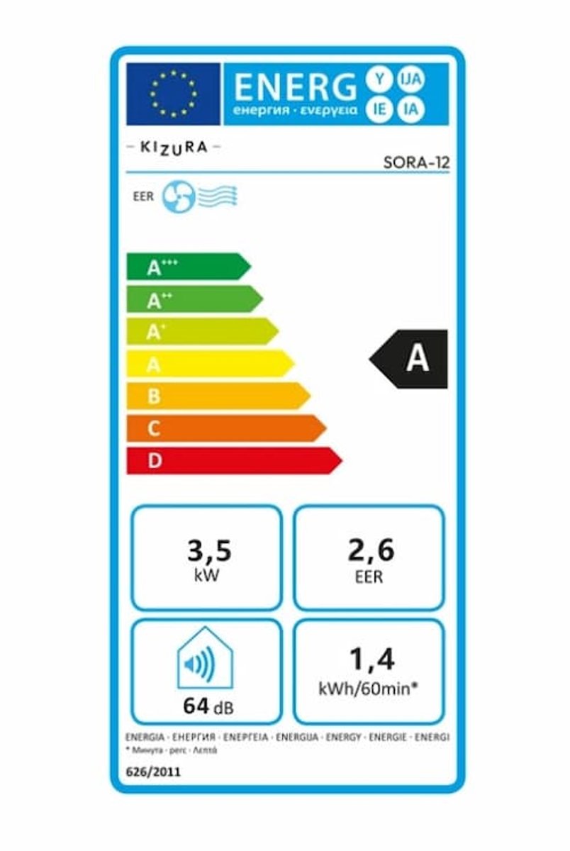 Econox Kizura Mobiele Airco 12000 BTU 3-in-1 voor Ruimtes tot 25 m² - afbeelding 2