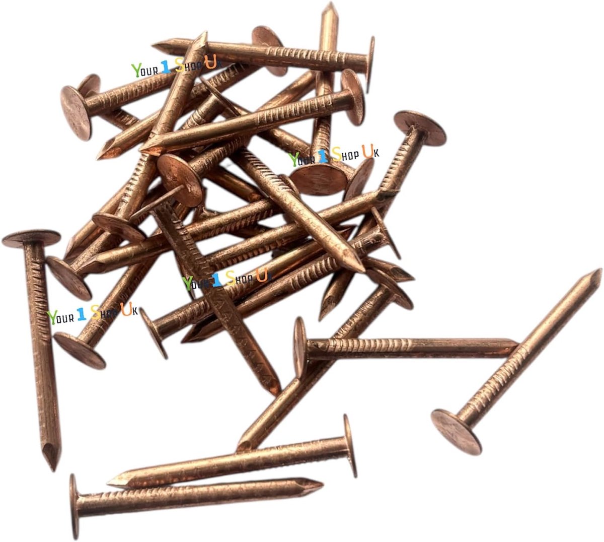Koperen Slagnagels - Daknagels Boomstronk - Dakbedekking Bevestigen - Grote Diameter Kop -