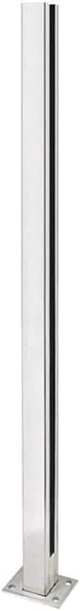 Glazen Balustrade Paal - Glas Railing Post - Balkon Afscheiding - 304 Roestvrij Staal - 5x5 cm Post Top - Zilver