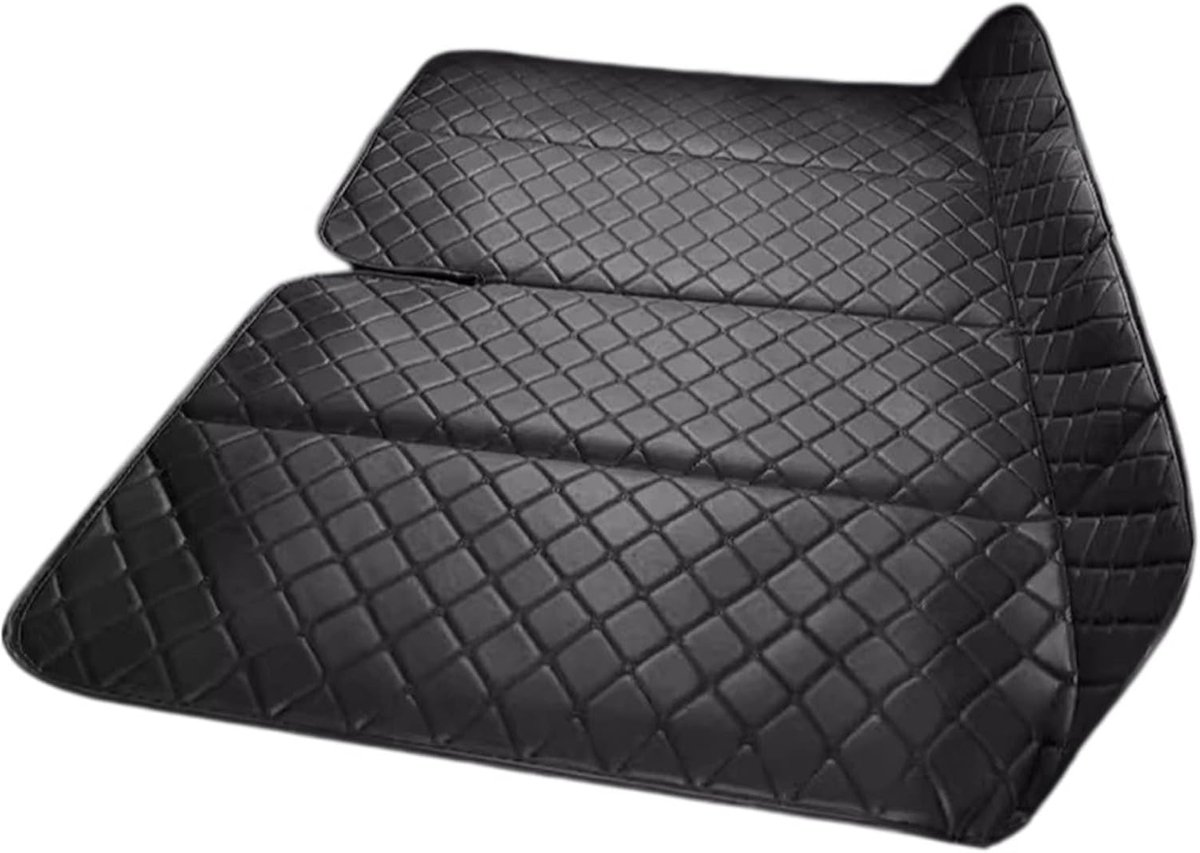 Kampeerautobed - Reismatras Opvouwbaar - Comfortabel Reizen - Niet-opblaasbaar Ontwerp - 80 x 125 cm - Zwart Rood