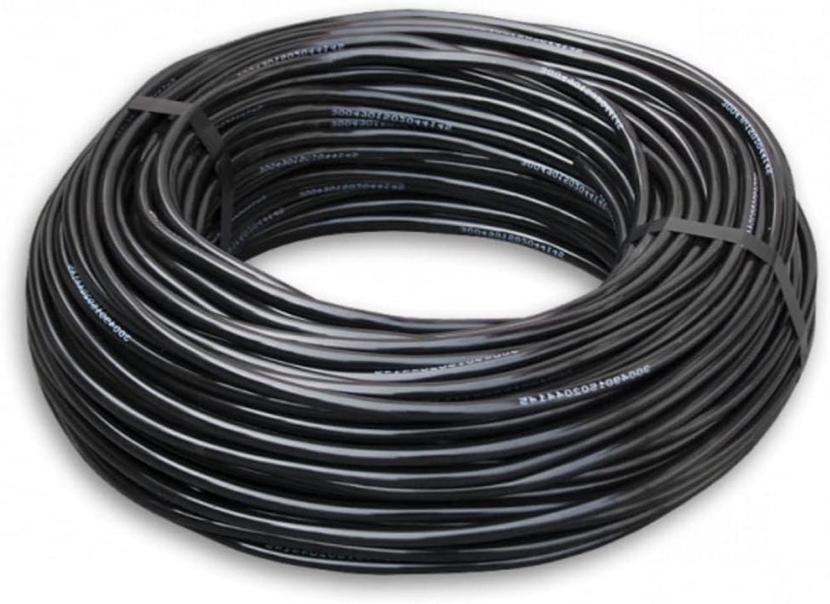 PVC slang - Irrigatieslang - Wateroverdracht Systeem - UV-bestendig Materiaal - 100 meter - Zwart