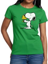 Peanuts Snoopy En Woodstock Vrienden T-Shirt Dames