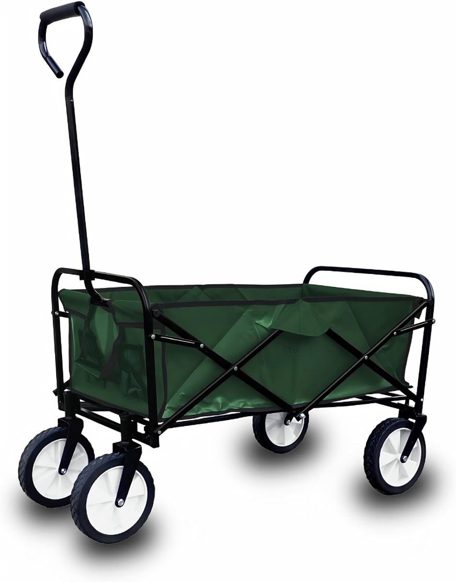 QIN® Bolderkar Opvouwbaar - Bolderkar Opvouwbaar Luchtbanden - Bolderkar - Groen - 90cm x 54cm x 124cm