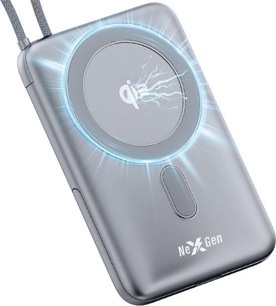 NexGen MagPro Powerbank 10.000mAh Magnetisch Draadloos - NexGen - €39,95