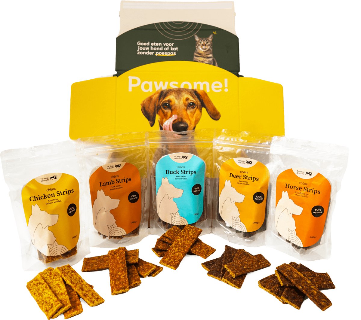 Chōmi Chomi Pets Traktatiebox strips - KipLamEendHertPaard